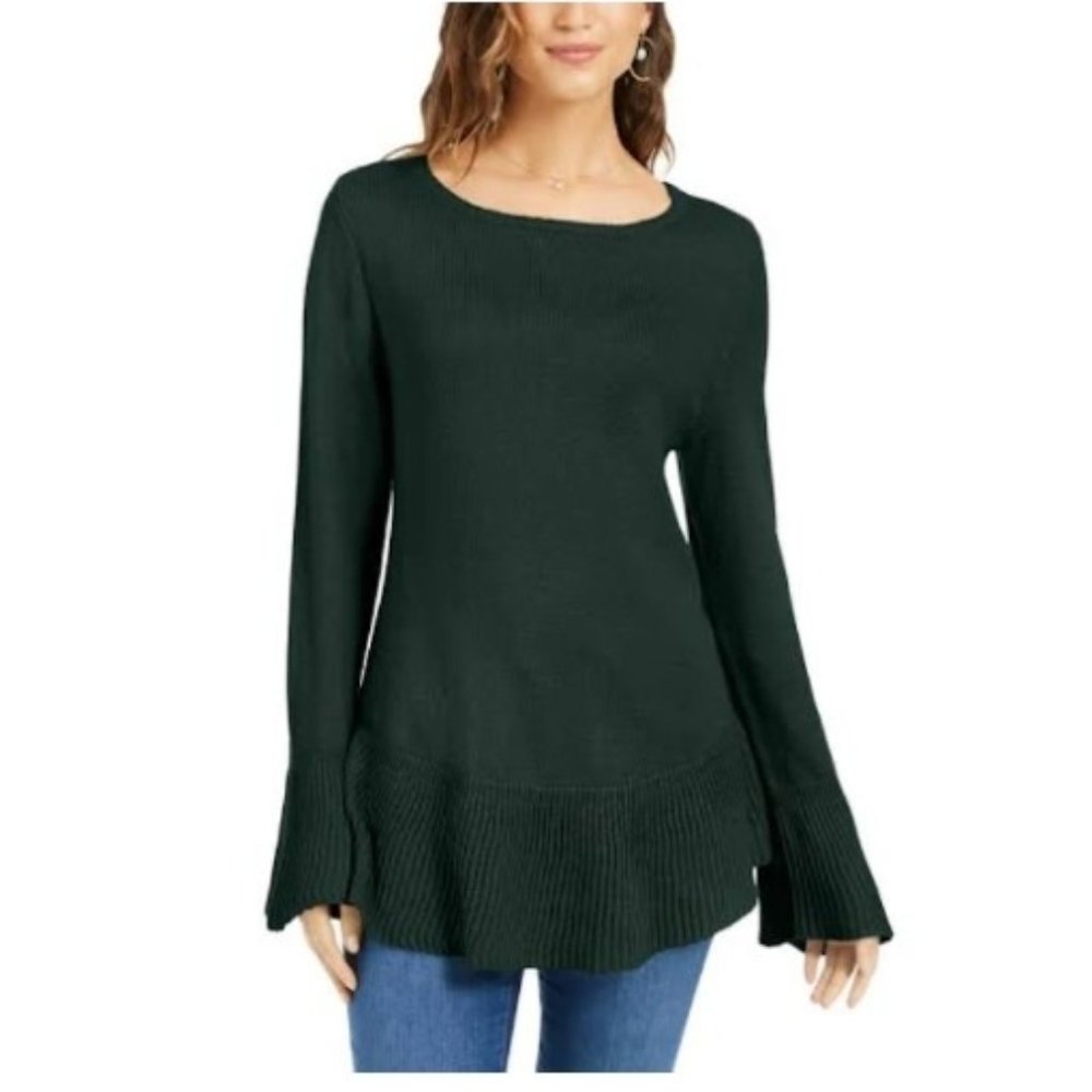 NWOT Style & Co Ruffle Hem Knit Sweater